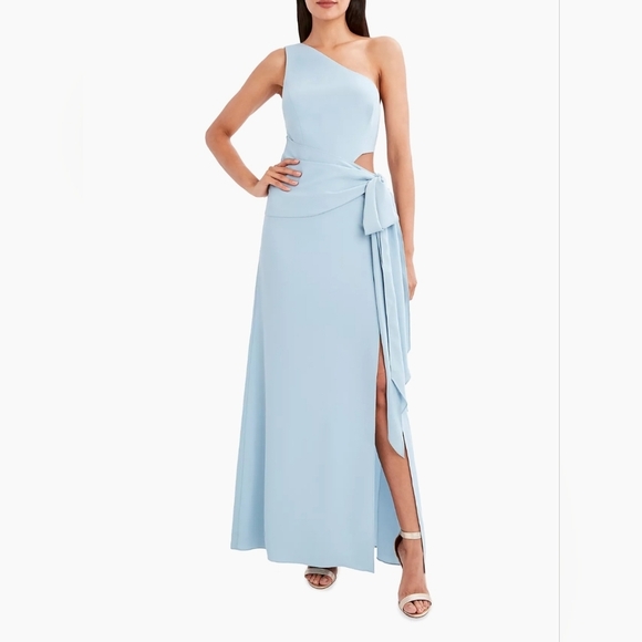 BCBG MAXAZRIAOne-Shoulder Cut-Out Bow Gown Size 8 - Picture 2 of 7